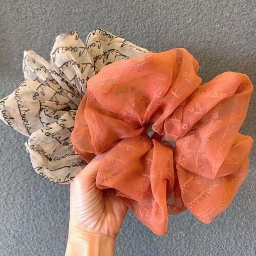 Oversized Scrunchies Big Rubber Hair Ties Elastic Hair Bands Girs Ponytail Holder Chiffon Scrunchie Women Hair Accessories