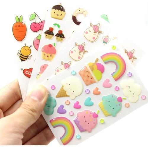 KSCRAFT 4pc Cartoon Sugar Sprinkles Self- adhesive Enamel Dots Resin Sticker for Scrapbooking/ DIY Craft/ Card Making Decoration