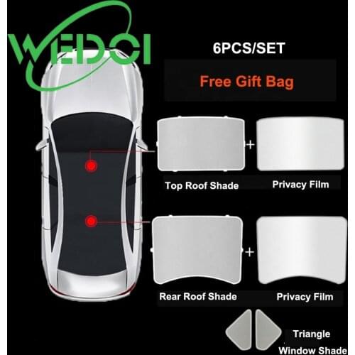 Beige Roof Sunshade for Tesla Model 3 -2020 2021 Sunroof Car Sun Blinds Sun Visors With UV/Heat Insulation Film