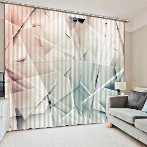 Modern abstract geometric Luxury Blackout 3D Window Curtain For Living Room Bedroom fabric for curtains Custom size
