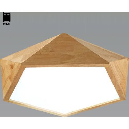 LED Oak Wood Acrylic Ceiling Light Fixture Modern Nordic Japanese Plafon Lamp Avize Luminaria Living Study Room Bedroom Kitchen