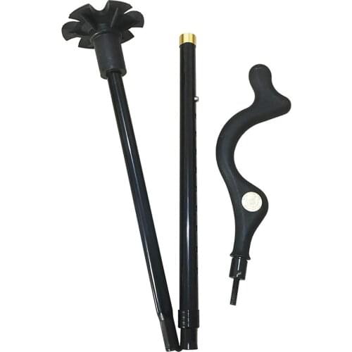 New Elder Cane Walking Cane Portable Lightweight Adjustable Self-Standing Hand Walking Stick Elder Crutches Folding Cane 3 knots