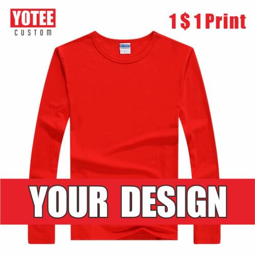 YOTEE2020 long-sleeved T-shirt cheap custom company group custom embroidery casual fashion custom long-sleeved T-shirt