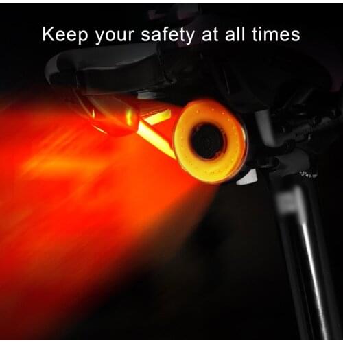 Bicycle Tail Light Smart Sensor Brake Warning Light Cycling Light USB Charging LED Riding Tail Light Bicycle Accessories