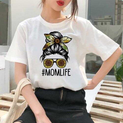 Momlife Women T Shirts Breathable Family Look Harajcku Design Short Sleeve Leisucre Loose O-neck Tee shirt Modern Female