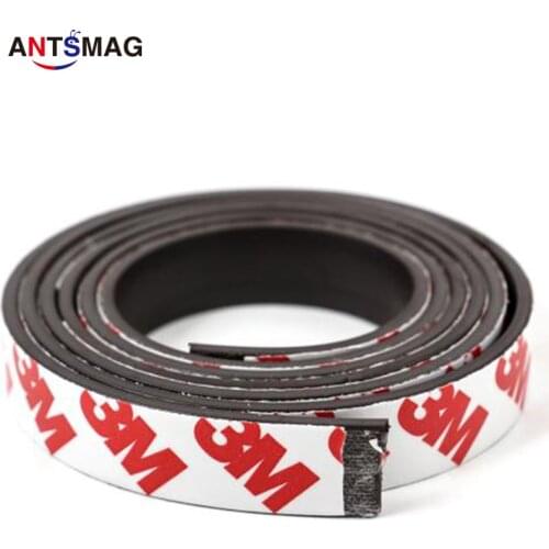 1 Meter 12*2 mm self Adhesive Flexible Magnetic Strip 3M Rubber Magnet Tape width 12mm thickness 2mm