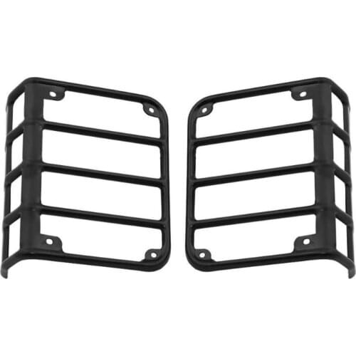 1Pair Metal Rear Tail Light Guards Covers for 07-17 Jeep Wrangler JK JKU