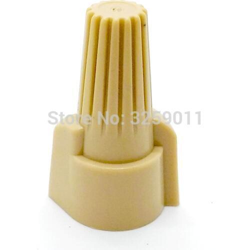 1PCS Double Wings Screw On Wire Connectors P 12 Tan 22-8AWG Nylon Electrical Wire Twist Nut Connector Terminals Cap