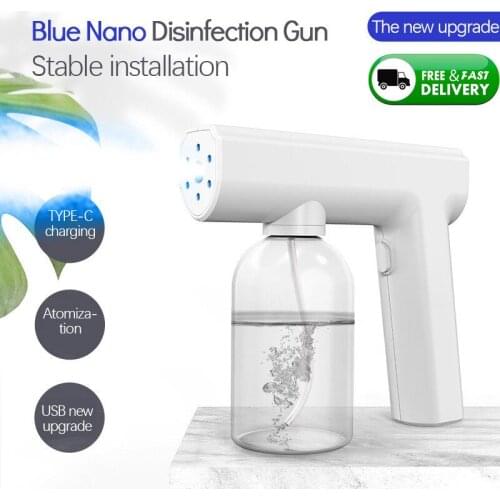 300 ML Wireless Electric Sanitizer Sprayer Disinfects Blue Light Nano Steam Spray Gun Sterilizing Nano Spray Gun For Home Office