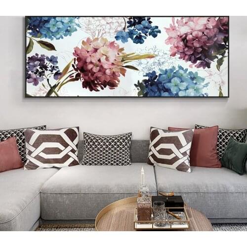 Abstract Flower Painting Printed on Canvas Modern Plant Posters And Prints Wall Art Picture For Living Room Home Decoration