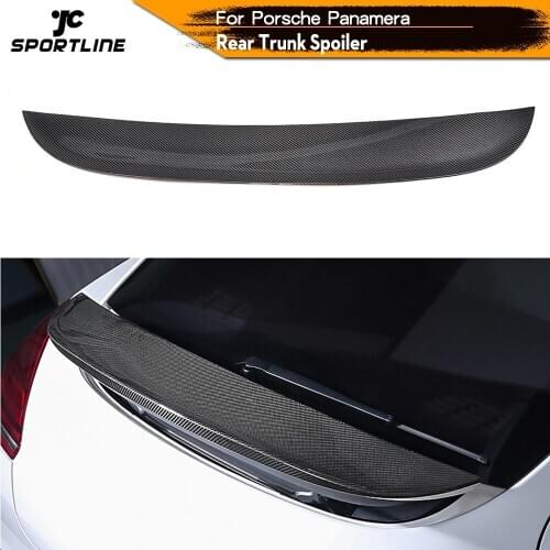 Car-Styling Carbon Fiber Car Trunk Racing Spoiler Wing for Porsche Panamera 2014 2015 2016 Rear Trunk Boot Lip Wing