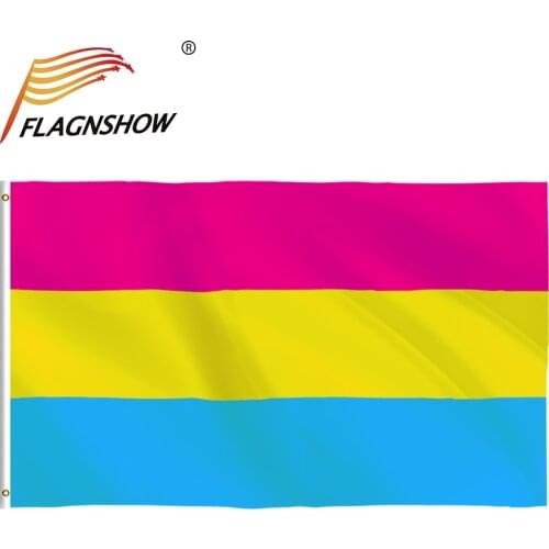 Free Shipping Flagnshow Bandera Rainbow Flags Gay 90x150cm LGBT Pan Pansexual Pride Flag