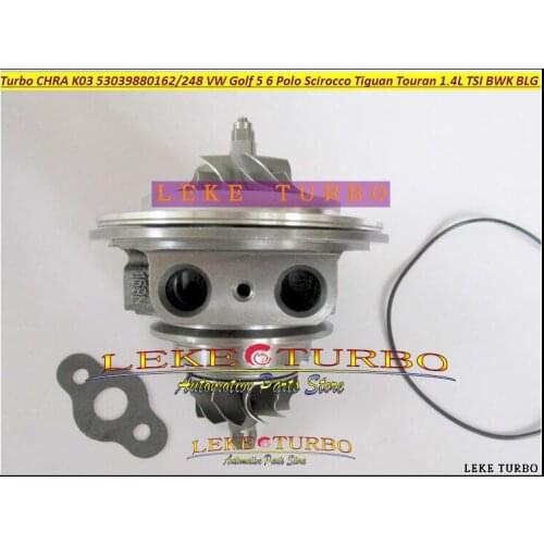 Free Ship Turbo Cartridge 53039880248 53039880162 53039880142 For VW Golf 5 6 Polo Scirocco Tiguan Touran 1.4L TSI BWK BLG CAVB