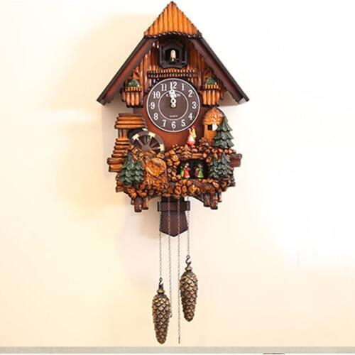 Mute Fashion Creative Wall Clock Living Room Cuckoo Clocks Bird Wall Clock Music Reloj Cucu Watch Reloj Pared Time Tool 50A0984