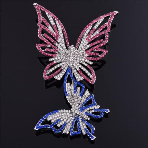 Fashion Colorful Butterfly Brooch Copper Gold-Plated Wedding Jewelry Cubic Zirconia Corsage for Suit Luxury Brooches Pins