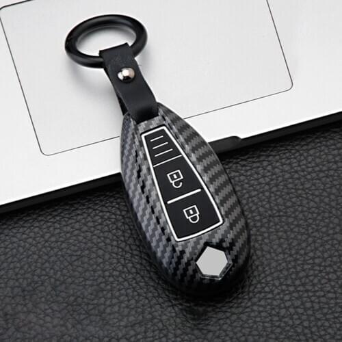 Carbon Fiber Car Key Cover Case for Suzuki Vitara SX4 S-Cross Scross Ignis 2015 2016 2017 2018 2019 2020 Accessories