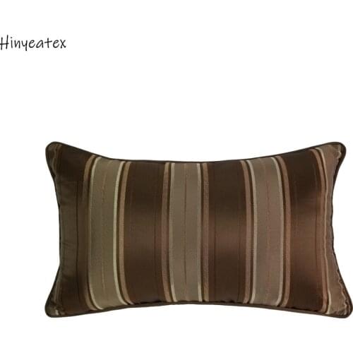 Modern Chocolate Stripes Waist Pillow Case 30x50cm Home Deco Sofa Car Chair Lumbar Living Cushion Cover Sell by Piece