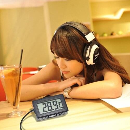 LCD Digital Thermometer Hygrometer Probe Fridge Freezer Thermometer Thermograph For Refrigerator Temperature Control -50~110 C