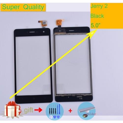 For Wiko Jerry 2 Jerry2 Touch Screen Panel Sensor Digitizer Front Outer Glass Touchscreen Jerry 2 Touch Panel Replacement 5.0"