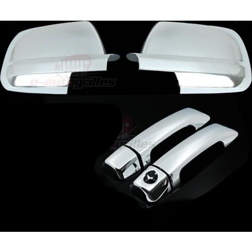 Chrome Door Handle+Mirror+Tailgate Cover 07-13 For Toyota Tundra Double Cab