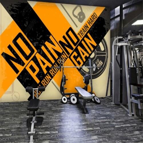Custom Personalized Sports Gym Wallpapers Industrial Decor Creative Graffiti Poster Background Wall Paper Mural Papel De Parede