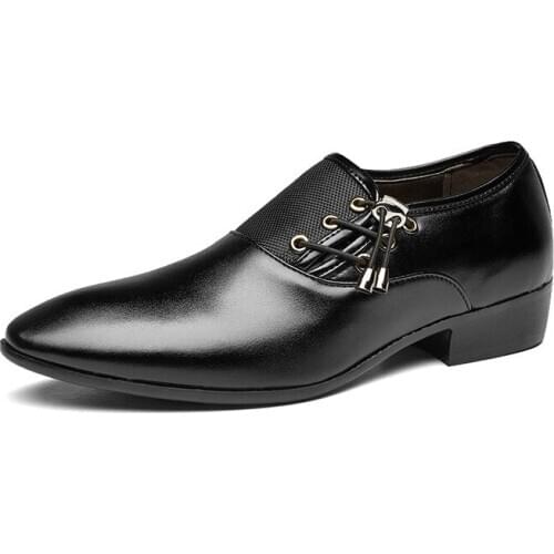Mazefeng 2020 Classic Business Mens Dress Shoes Fashion Elegant Formal Wedding Shoes Men Slip on Office Oxford Shoes for Men 48