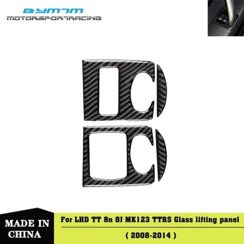 LHD Real Carbon fiber Glass lifting panel Auto interior Car accessories For Audi TT 8N 8J MK123 TTRS