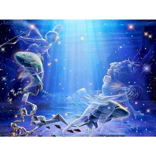 5D DIY Diamond Art Painting Kits Gemini Cross Stitch Mosaic Picture Adults Set Full Square Drill Diamond Embroidery Decor Gift