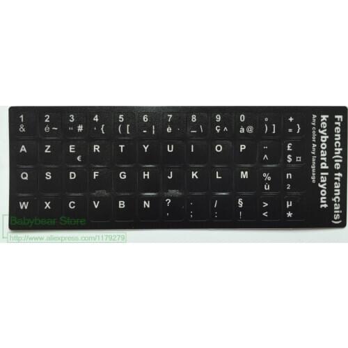 Keyboard 500Pcs/Lot French Keyboard Sticker Franch Azerty Laptop Desktop Keyboards Stickers 11.6 12 13.3 14 15.4 17.3 Inch For