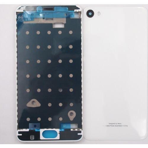 BaanSam New Front Frame Glass Battery Door Back Cover Housing Case For MEIZU U20 5.5 Inch With Camera Lens+Flash Lens