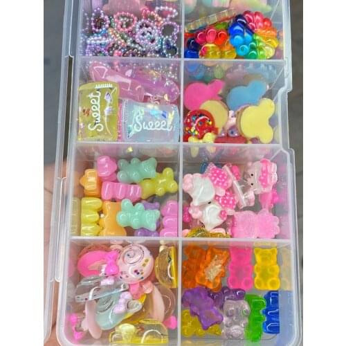 NEW 2021 Kawaii nail charm KAWAII CHARM BOX 40+ pieces (nail art) 3D Kawaii Dainty Slime Charms Cabochons Ornament ,yhyt