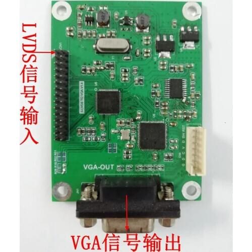 LVDS to VGA Adapter Board Lvds to Vga Output Support Multiple Resolutions 720P/1080P