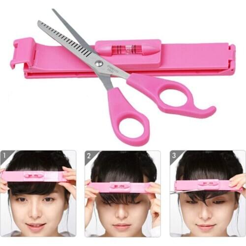 Women Girls Professional Hair Cutting Leveler Bangs Clipper Guide Tools Set Home DIY Hairdressing Scissor Ruler Styling Kit R2JD