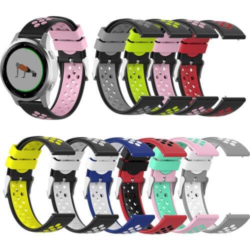 18mm 22mm Watchband for Garmin VivoActive 4S/Active S Silicone Wrist Band for Garmin VivoActive 4 Smart Watch