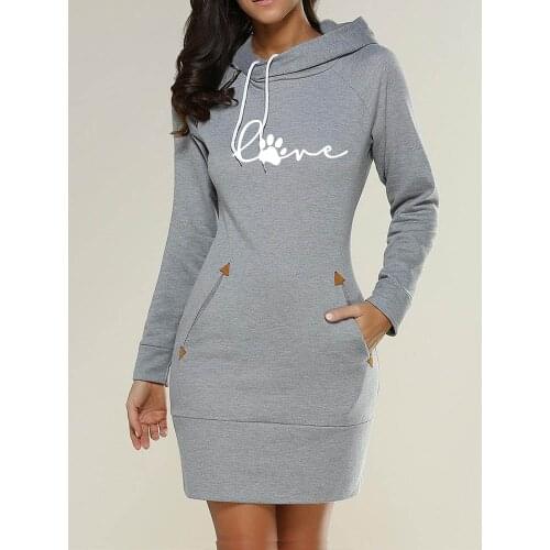 Autumn and Summer Thin Pullover Robe Hoodies Sweatshirt Long Hoodie Dress Women