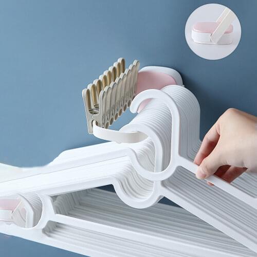 Clothes Hanger Closet Organizer Space Saving Hanger Multifunction Plastic Storage Rack Adjustable Hanger Household Accessories