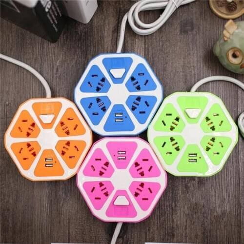 High-quality Smart Extension cord Socket USB Socket Multi bit hole Power eu electrical Outlets Plug Overload Protection Safety