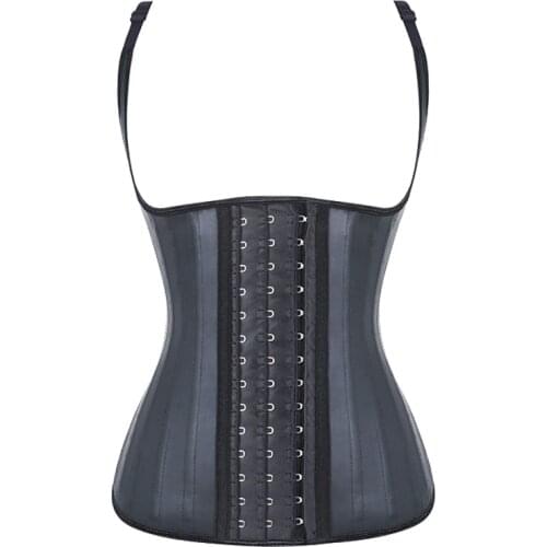 Women Latex Waist Trainer Vest Corset Body Shaper Belly Slimming Sheath 25 Steel Bone Reducing girdles underbust Corset belt