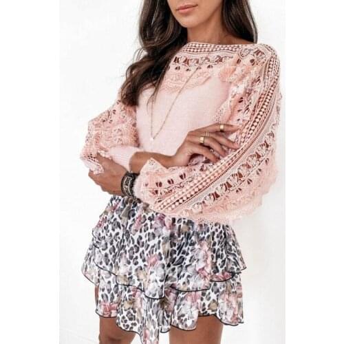 2021 womens autumn and winter dress temperament round neck lace and top dress