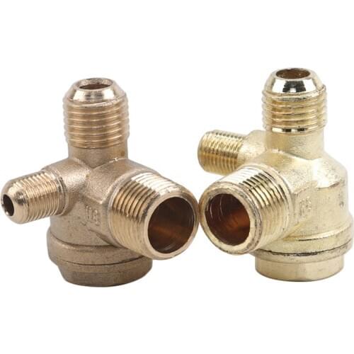 1Pc New 3 Port Check Valve Metal Male Thread Check Valve Connector Tool For Air Compressor Pipe Connector Fitting
