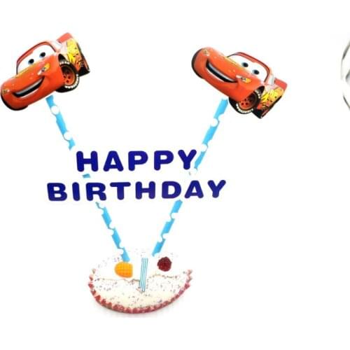 1pcs/bag Cars theme cake topper party for the birthday Party Cupcake Cake Topper Paper Lovely Gift Cake Decoration