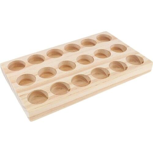 2020 New selling Wooden Essential Oil Tray Handmade Natural Pine Wood Display Rack Demonstration Station