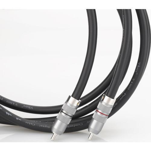 2020 Viborg VA803 High-End Pure Solid Silver Premium Audio Interconnect Cable Phono to Phono Stereo Analogue Interconnect Cable
