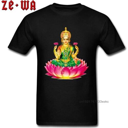 3D T-shirt Men Black Tees Hinduism Tops Lotus God Print T Shirts Father Day Custom Sweatshirts Short Sleeve Fashionable Clothes
