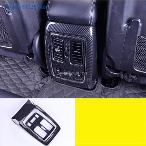 Accessories For Jeep Grand Cherokee 2014 -2018 Armrest Box Rear Air Conditioning AC Vent Outlet Molding Cover Kit Trim 2 Piece