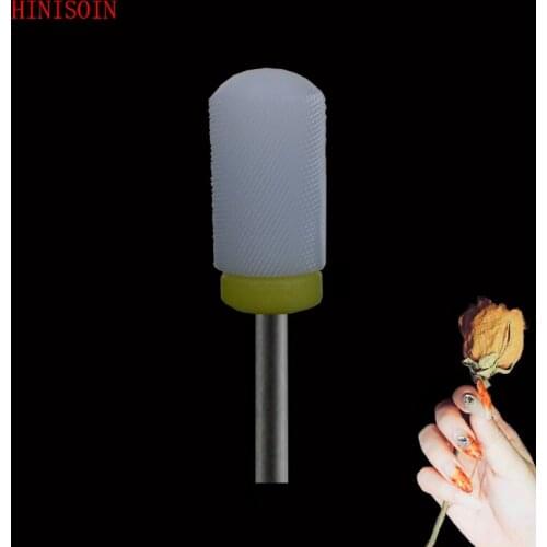 White Ceramic -5PCS -Nail Drill Bit - Large Smooth Top Bit - (0104.066)