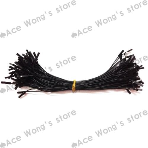 Free shipping 100pcs New 1p to 1p 20cm Black female to female jumper wire Dupont cable