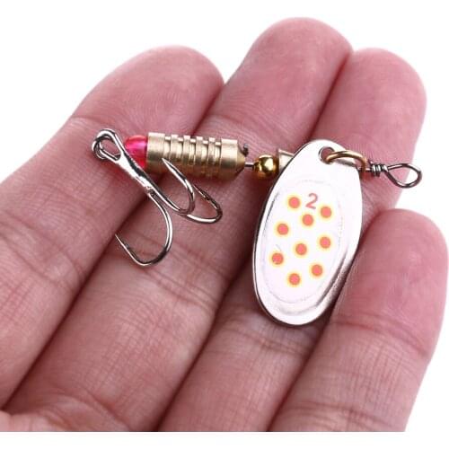 Hengjia 1pcs 6.3cm 5g Spinner Spoon Lure Casting and Trolling Lure for Bass Pike Fishing Tackle Metal Bait