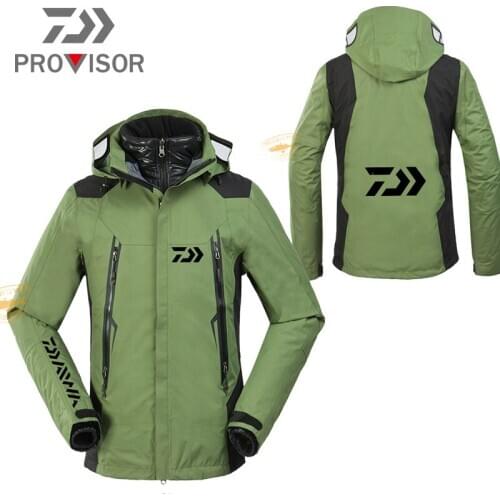 DAIWA Fishing Clothes Daiwa Mens Winter Rock Climbing Ski Windproof Liner Two-piece Suit Keep Warm Waterproof Fishing Jackets