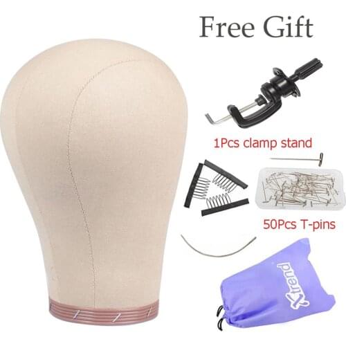 Wood chip filling Canvas Cork Block Manikin Mannequin Head Model Hair Extension Toupee Lace Wig Making Styling Cap Display Stand